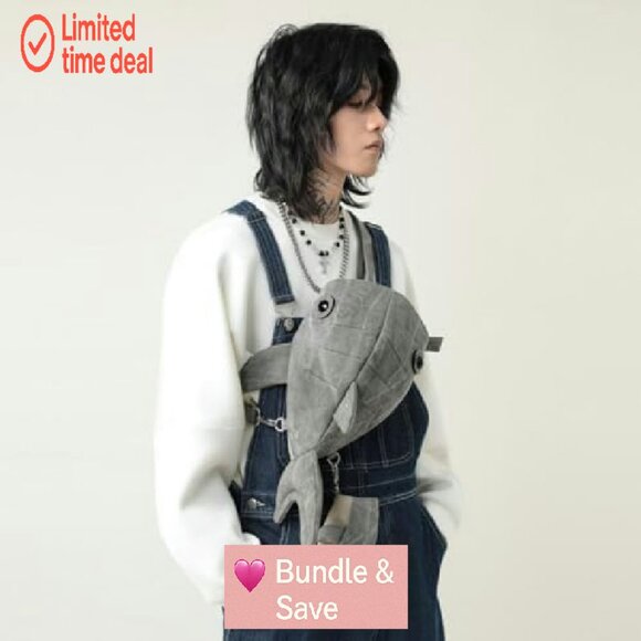 Whale Shark Ita Backpack With Pins, Adjustable Straps, Polyester, 15" Height - Picture 5 of 7